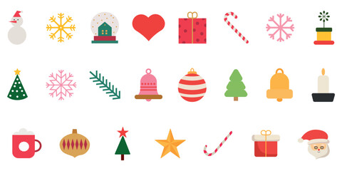 Christmas day celebration vector icon
