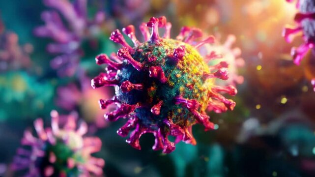 3D Illustration of Ebola Virus Disease