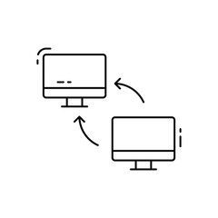 data transfer vector icon