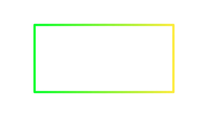 frame in gradient green yellow isolated on transparent