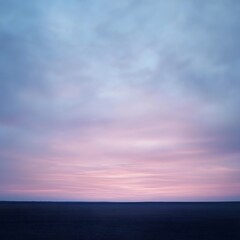 Fototapeta premium Serene Twilight Over a Calm Horizon