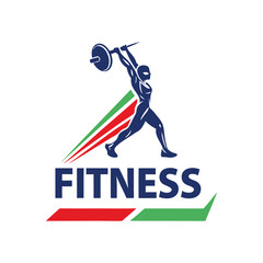 Fitness & gym logo template flat design