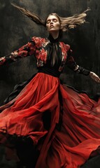 Fashion poster with beautiful woman , modern design