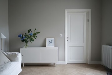 Interior design Scandinavian style minimalist living room