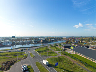 regional road N451 and motorway A12 and A20 at Waddinxveen