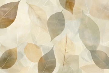 A serene and artistic composition of translucent leaves in soft earthy tones set against a subtle background, perfect for nature-themed design projects and backgrounds.