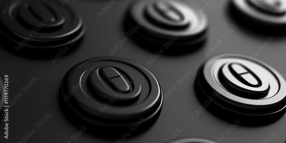 Poster close up of multiple phone buttons