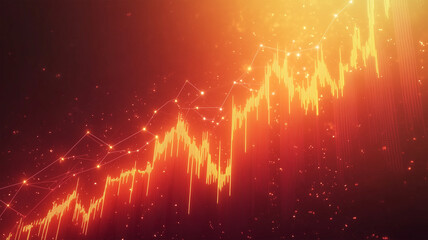 未来的な暴落を表すオレンジのグラフ