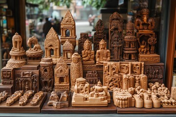 Fototapeta premium A Collection of Handmade Crafts on Display