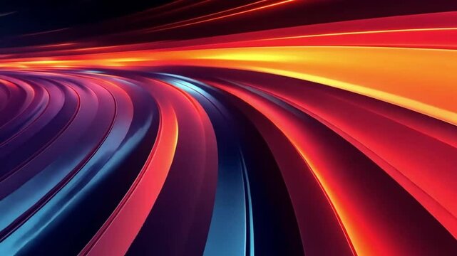 smoth circular moving background red blue and orange