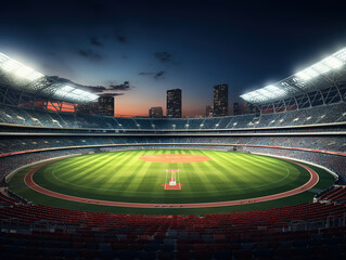 Exceptional Cricket stadium at night Background