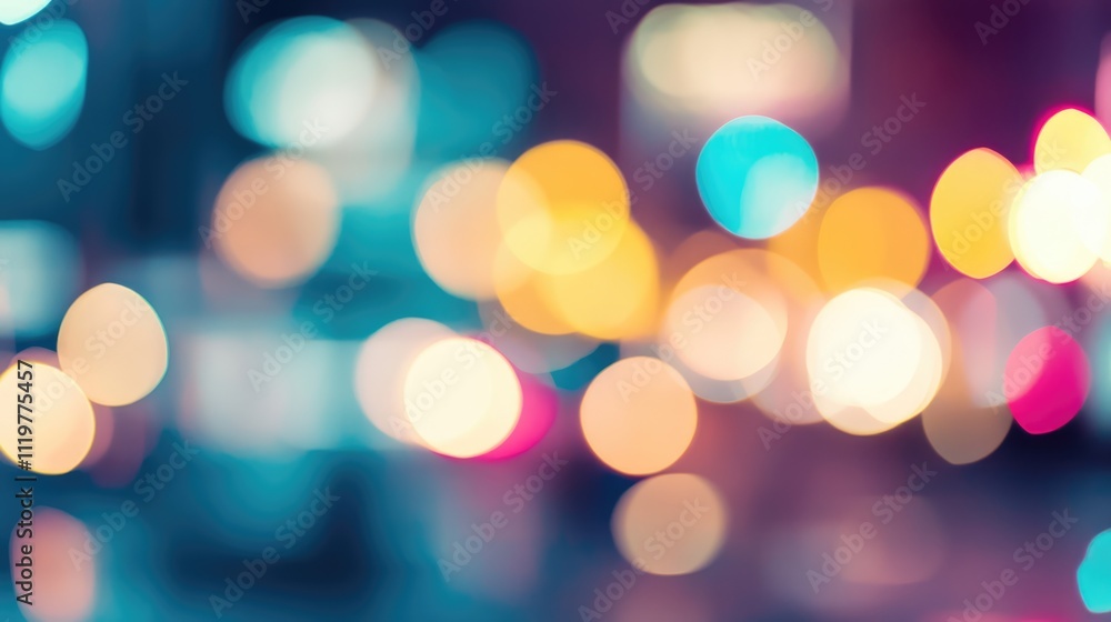 Aufkleber colorful bokeh lights creating an abstract defocused background ideal for shopping mall or departmen