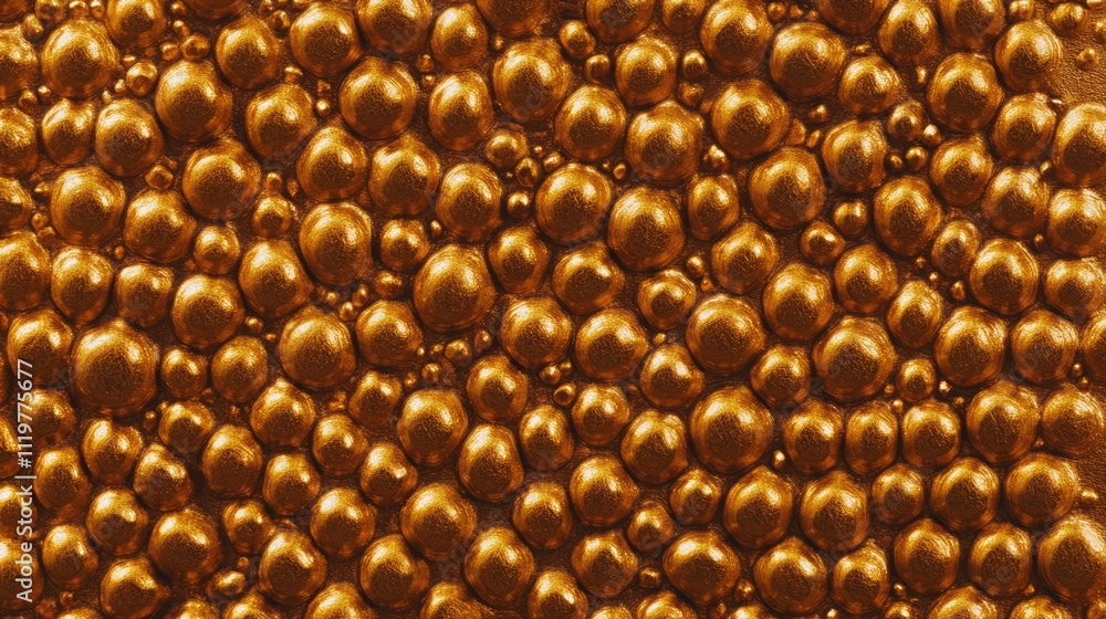 Poster golden bead texture showcasing intricate patterns in abstract design for creative backgrounds and de
