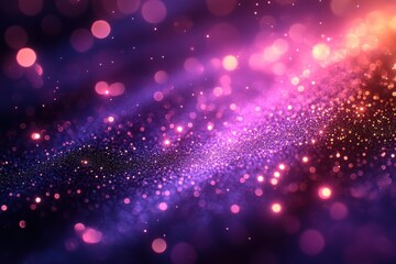 Obraz premium A vibrant abstract background featuring colorful bokeh and sparkling particles.