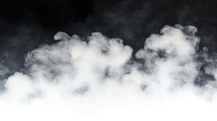 Obraz premium Abstract white smoke swirling elegantly against a dark backdrop creating a mysterious and atmospheric ambiance for various creative uses