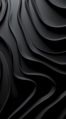 Obraz premium An organic pattern of dark gray lines creates the illusion of a wavy hexagon on a black background. A complex and textured design adds depth to the black canvas.