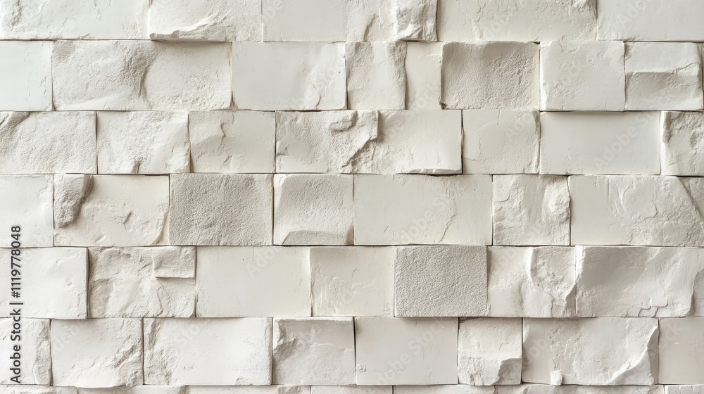 Poster textured white brick wall background with abstract weathered appearance ideal for architectural and 