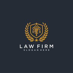 BP letter monogram logo for lawfirm with pillar & leaf image design