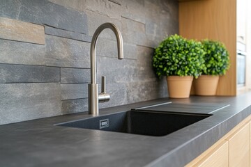 Modern Kitchen Design Chic Elegant Space with Textured Finishes, Functional Layout, and Stylish Materials Explore the latest trends in contemporary kitchen aesthetics, featuring innovative design