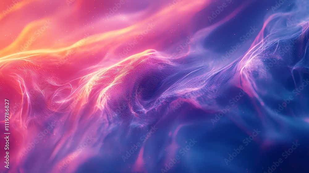 Poster vibrant abstract waves of color create a mesmerizing, surreal visual effect.
