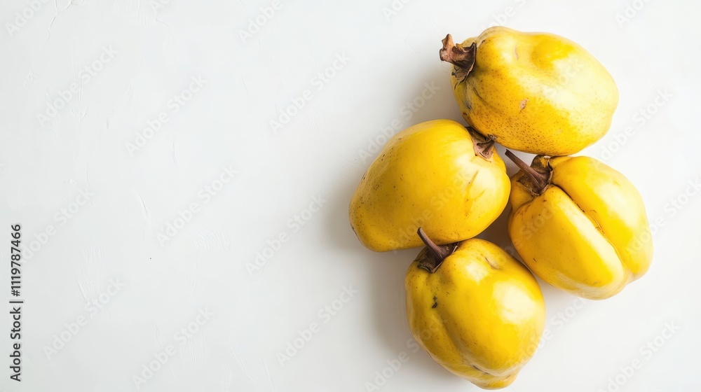 Aufkleber Canistel egg fruit yellow sapote displayed on a clean white background highlighting its unique shape and vibrant color for culinary use