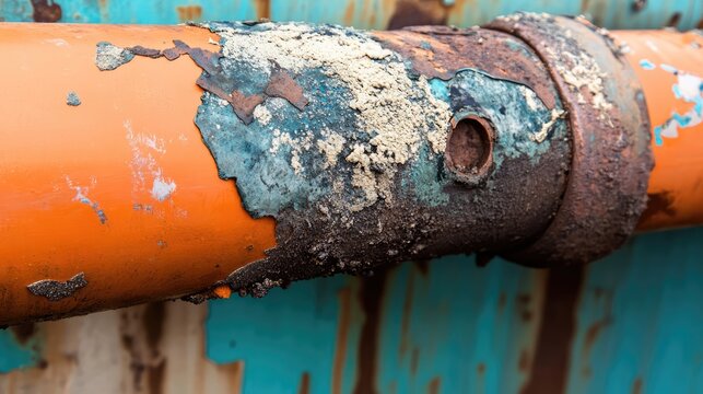 Inspection of damaged protective insulation on a pipeline showcasing corrosion and adhesion issues for maintenance evaluation