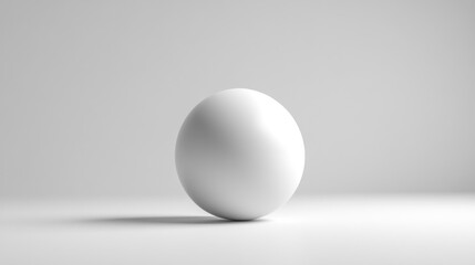 A single white egg sits on a white surface against a white background.
