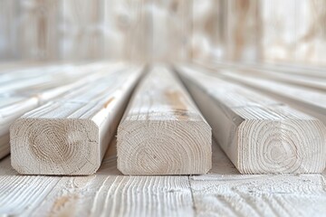 A close-up view of a pile of wood on a table, great for decoration or woodworking projects