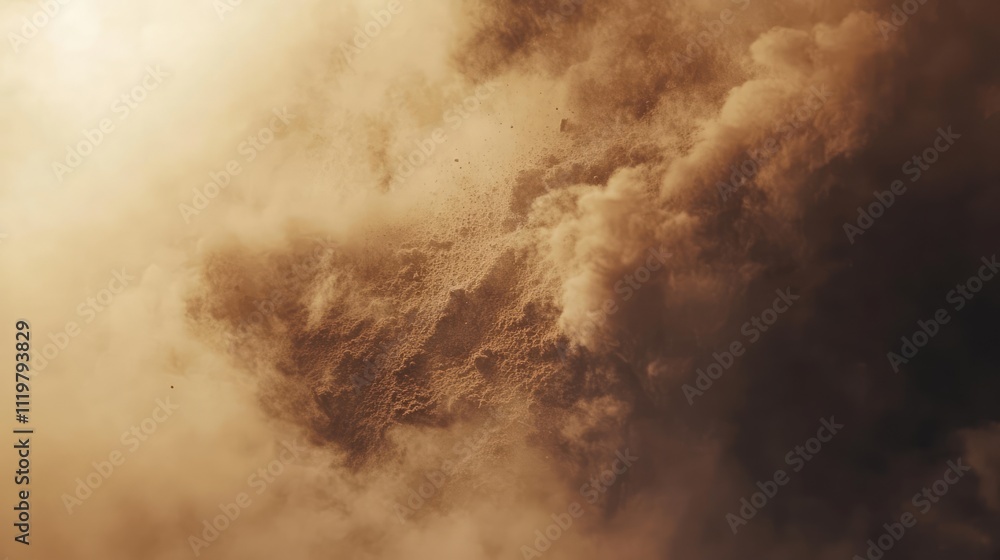 Poster dust particles suspended in the air creating a dramatic atmospheric effect with soft lighting and te