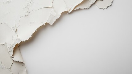 Concept of brand discovery with torn beige paper revealing a white background for creative branding and marketing ideas