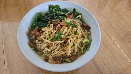 Bowl of chicken noodles