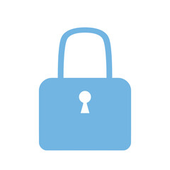 Doodle Icon padlock illustration security key that can be used for sticker, book, mandala, scrapbook, icon, decorative, etc. with aesthetic colorful blue color