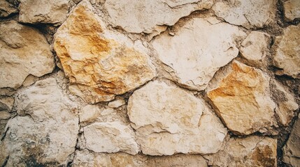 Fototapeta premium Closeup of rough stone surface showcasing natural textures in warm earthy tones for background and design concepts