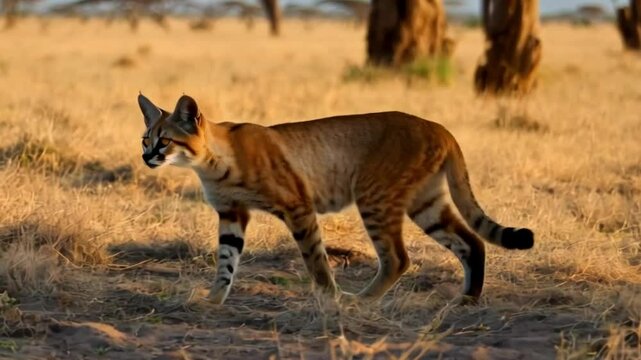Felis lybica in the wild