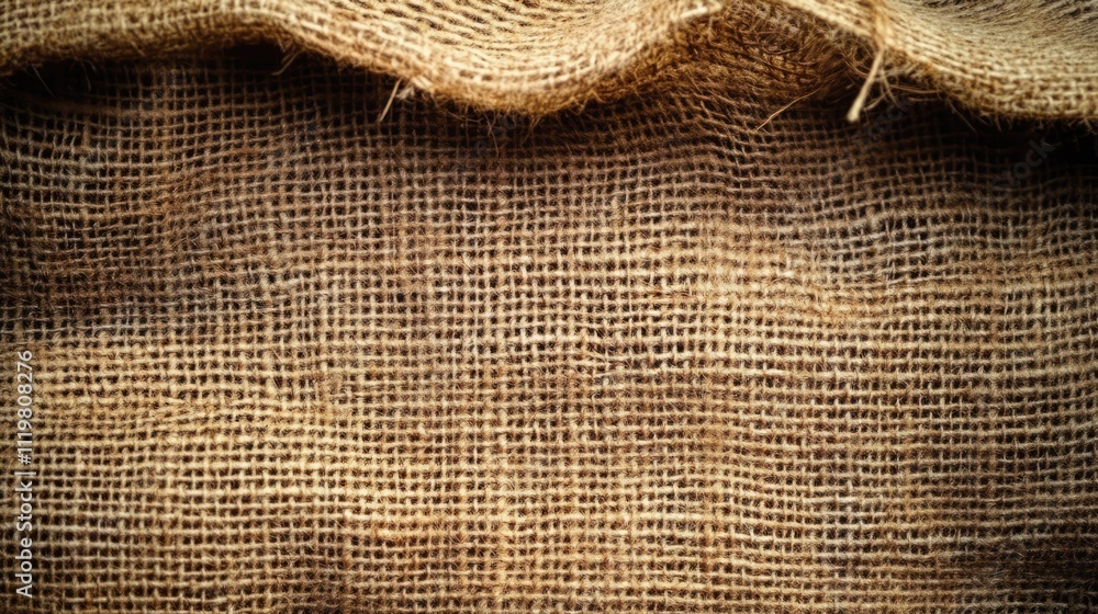 Poster hessian burlap fabric texture background for rustic and organic design concepts