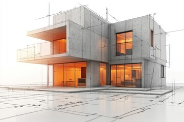 Modern architectural design urban setting visualization contemporary environment exterior view innovative concepts