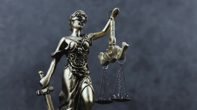 statue of god Themis Lady Justice is used as symbol of justice within law firm to demonstrate truthfulness of facts and power to judge without prejudice. Themis Lady Justice is of justice