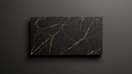 Elegant black marble texture background ideal for business card designs or professional branding presentations.