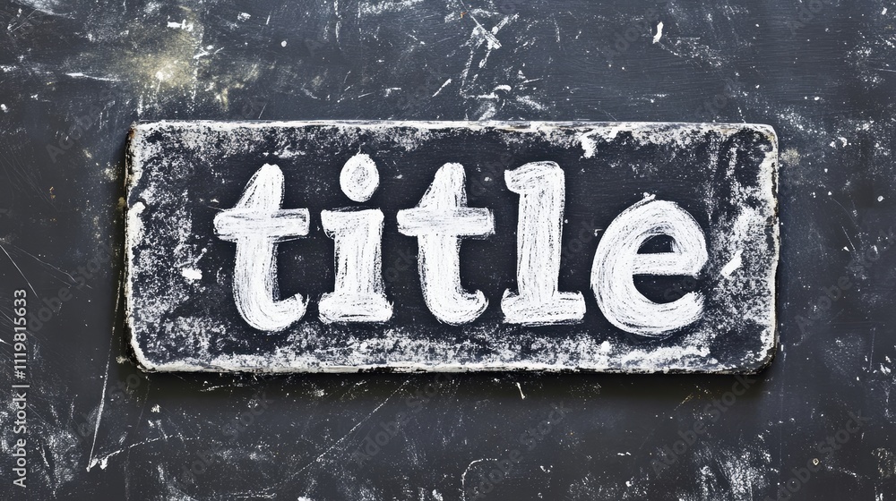 Aufkleber chalkboard displaying the word title emphasizing the importance of effective copywriting in marketin