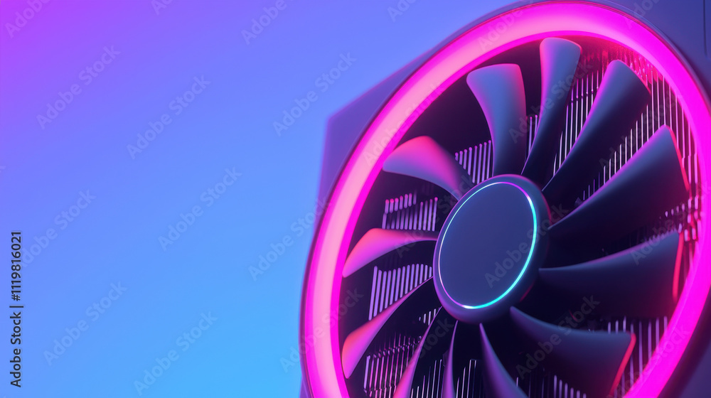 Aufkleber ram and gaming. a close-up of a colorful computer fan with a sleek design, featuring vibrant lightin
