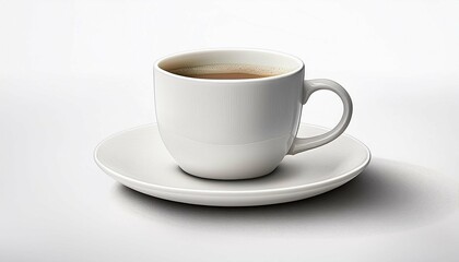 Obraz premium white coffee mug isolated on a solid white background isolated on a solid white background illustrations