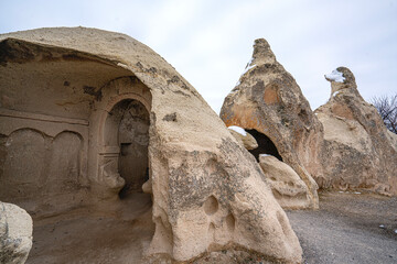 Priests Valley and today Paşabağları, is covered with unique fairy chimneys. Chapel and sitting areas are carved into the interior of some fairy chimneys in Nevşehir, Turkey