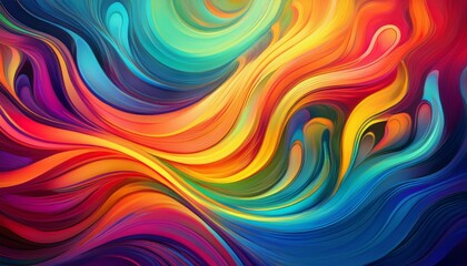 vibrant flowing abstract background with rainbow of colors