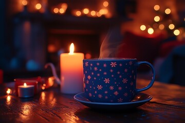 A Cup of Hot Chocolate with a Festive Touch
