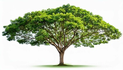 Obraz premium isolated green tree on white background trees isolated on white background tropical trees isolated used for design advertising and architecture generative ai