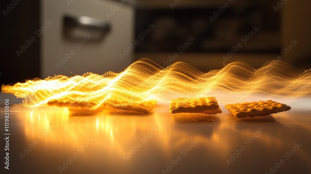 Poster light trail photography experiment with crackers showcasing creative manual camera focus and dynamic