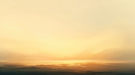 Fototapeta premium Golden hour sky gradient over a tranquil beach landscape with soft colors and serene atmosphere.