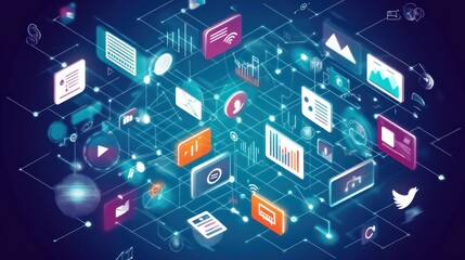 Global network of digital data, information, and communication technologies.