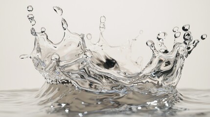 Abstract splash of water on a light background.