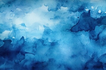 Abstract watercolor background with a gradient of deep blue colors.